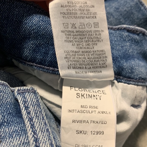 DL1961 Florence skinny Jean NWOT size 30 - Picture 8 of 8